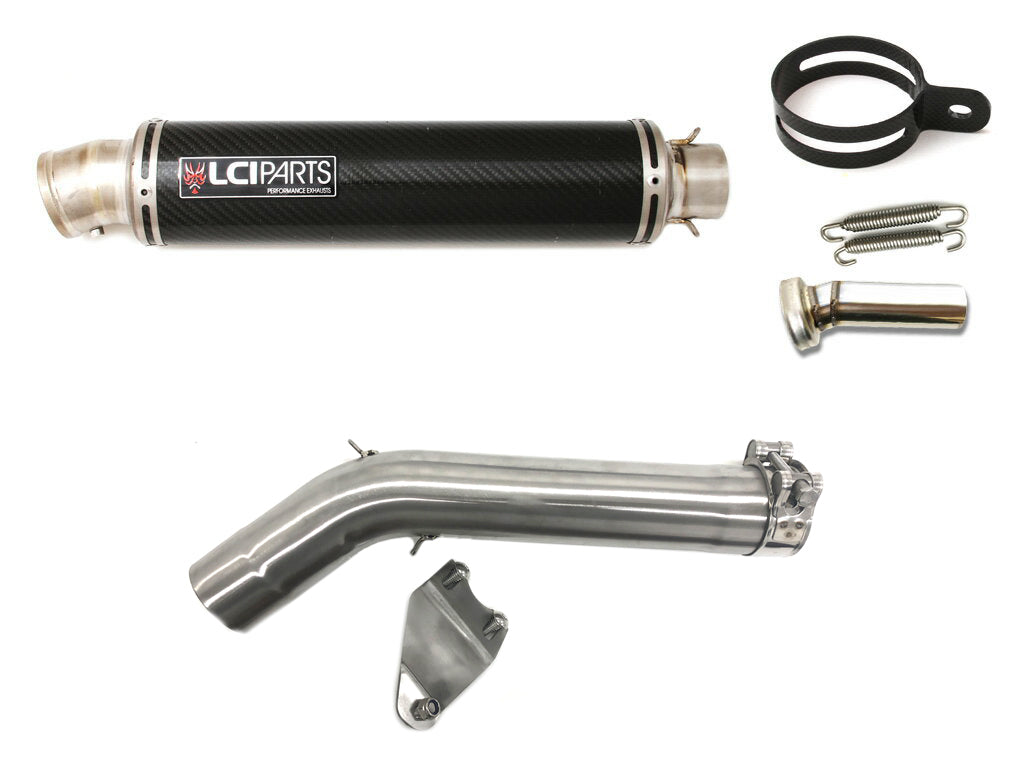 BMW F750GS 2019-2024 LCIPARTS ラウンドチタンカーボンスリップオンマフラー