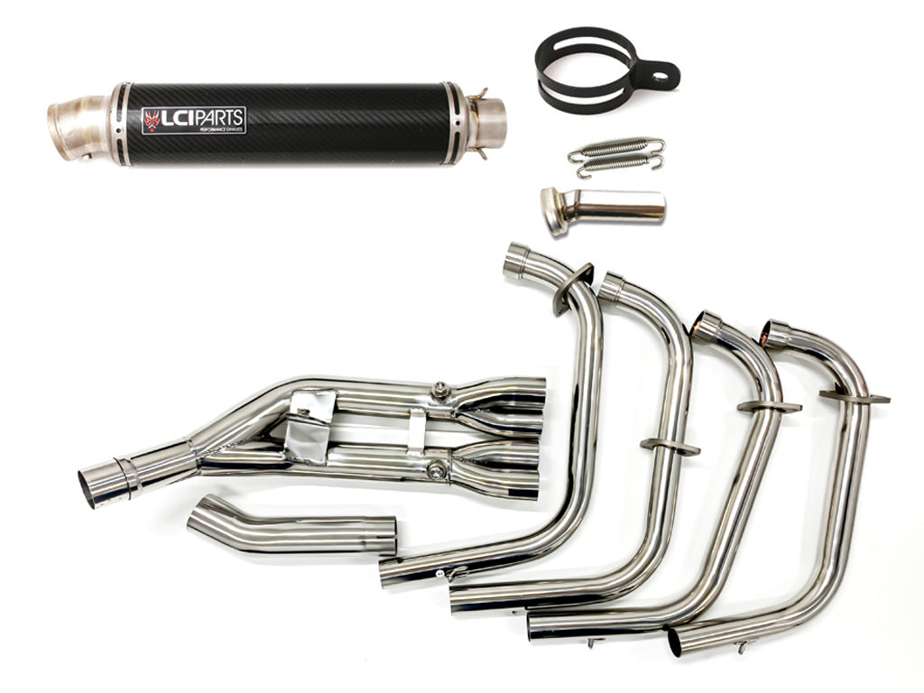 LCIPARTS ラウンドチタンカーボンフルエキゾーストマフラー ホンダ CB400SF CB400SB NC42 2018-2022