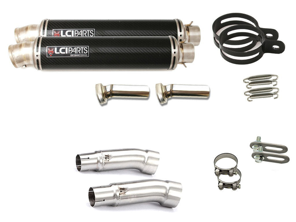 ホンダ ホーネット900 CB900 HORNET 2001- SC48 LCIPARTS ラウンドチタンカーボンスリップオンマフラー