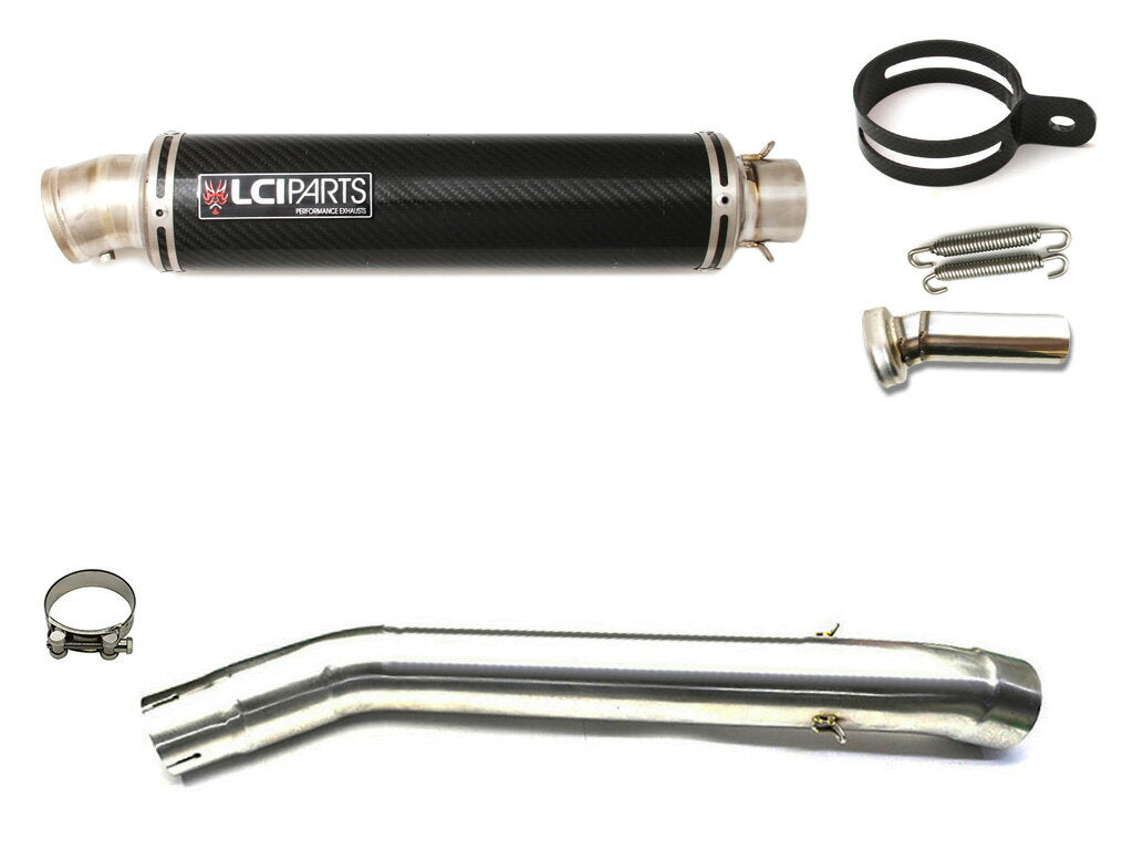 カワサキ ZX6R ZX-6R 2003-2004 LCIPARTS ラウンドチタンカーボンスリップオンマフラー