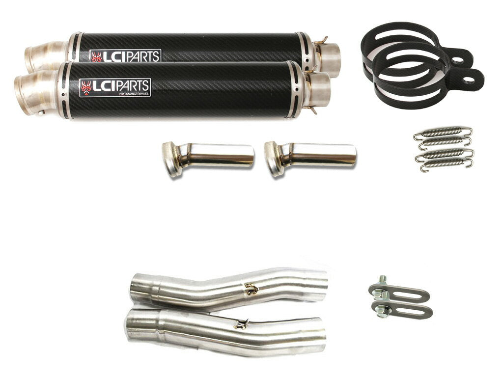 カワサキ ZZR400 ZZR600 1990-2008 LCIPARTS ラウンドチタンカーボンスリップオンマフラー
