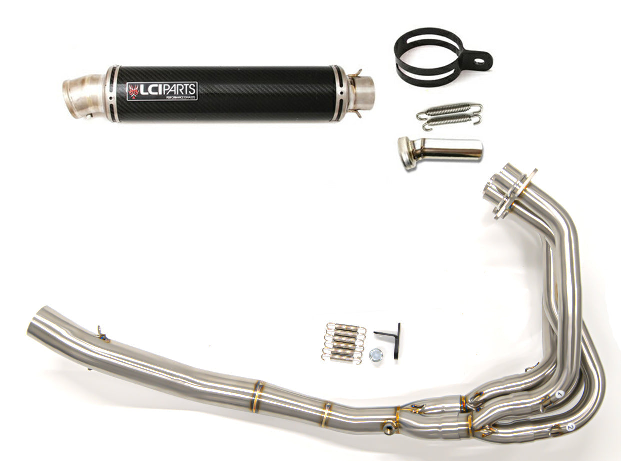 カワサキ ニンジャ ZX-25R SE 2023-2025 LCIPARTS LCIPARTS ラウンドチタンカーボンフルエキゾーストマフラー