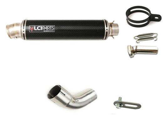 スズキ Vストローム1000 1050 V-STROM1000 1050 ABS 2014-2025 VU51A LCIPARTS ラウンドチタンカーボンスリップオンマフラー