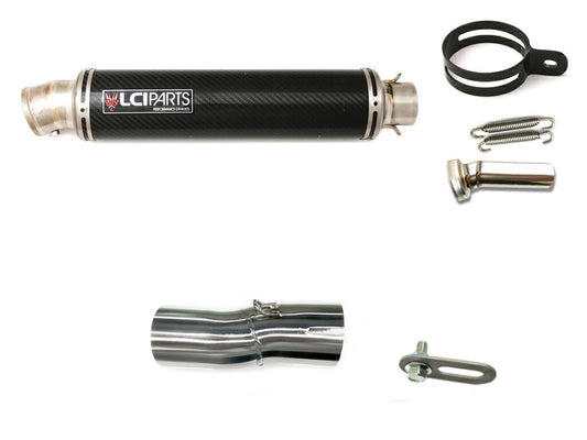 スズキ Vストローム800DE V-STROM800DE 2023-2025 LCIPARTS ラウンドチタンカーボンスリップオンマフラー