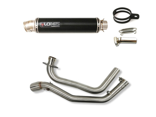 スズキ ジクサー250 / V-STROM250SX 2022-2025 LCIPARTS ラウンドチタンカーボンフルエキゾーストマフラー