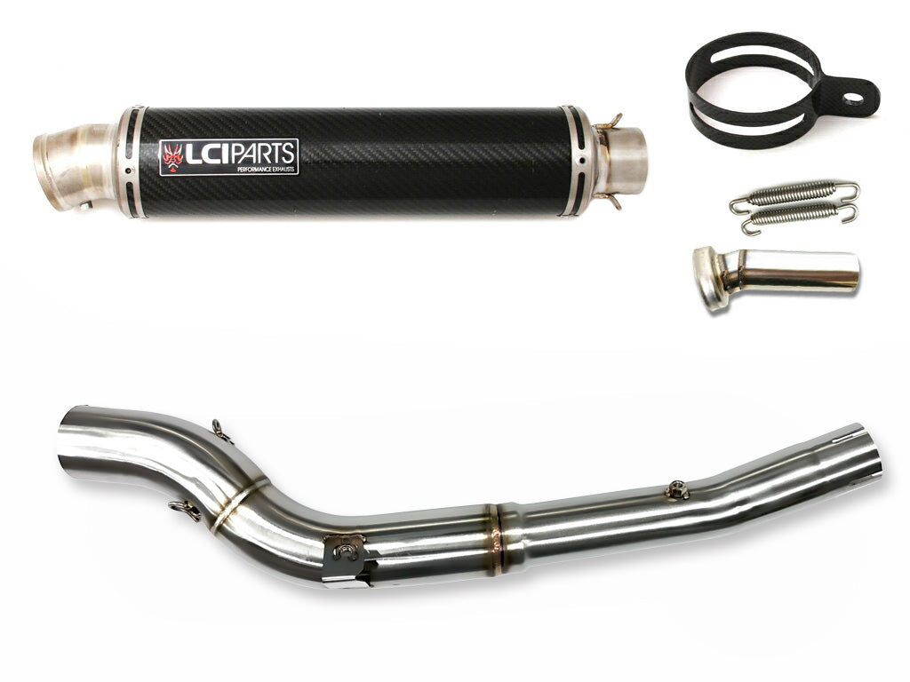 スズキ DR-Z400 | DR-Z400S | DR-Z400SM | 2000-2009 LCIPARTS ラウンドチタンカーボンスリップオンマフラー
