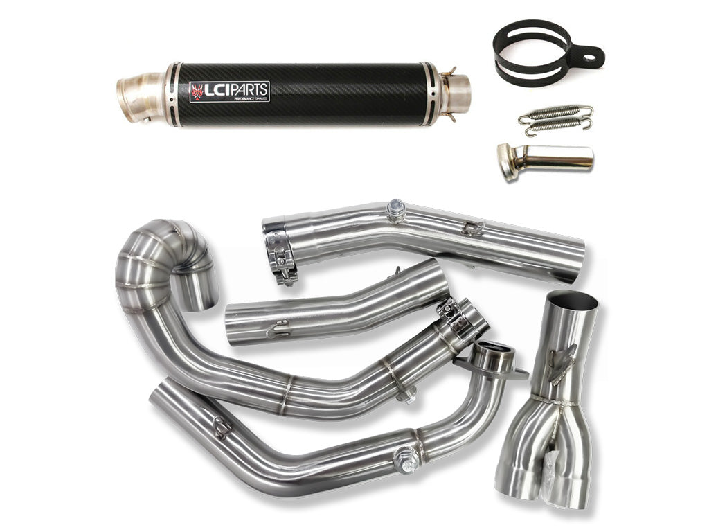スズキ SV650 2003-2015 LCIPARTS ラウンドチタンカーボンフルエキゾーストマフラー