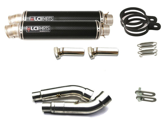 トライアンフ ストリートトリプル 2007-2012 LCIPARTS ラウンドチタンカーボンスリップオンマフラー