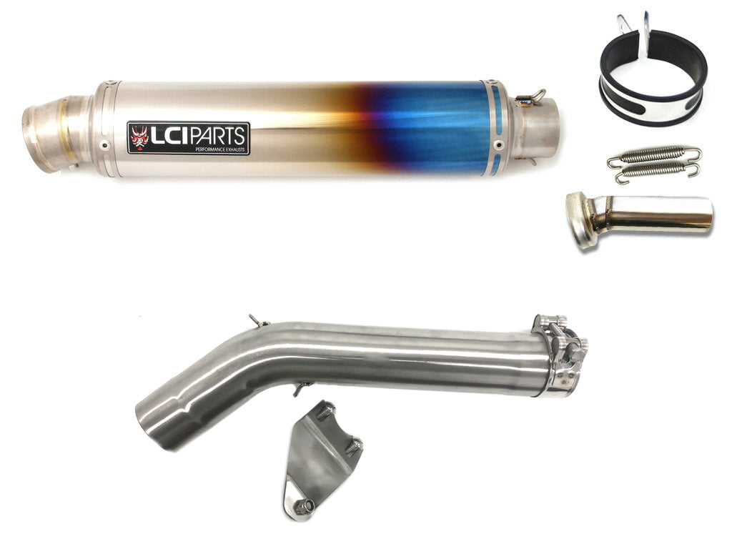 BMW F850GS 2019-2024 LCIPARTS ラウンドフルチタンスリップオンマフラー
