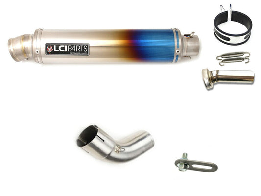 スズキ Vストローム1000 1050 V-STROM1000 1050 ABS 2014-2025 VU51A LCIPARTS ラウンドフルチタンスリップオンマフラー