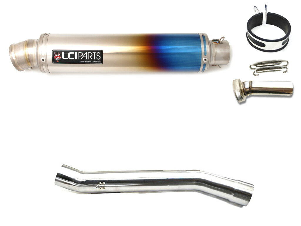 スズキ イナズマ400 1997-2001 LCIPARTS ラウンドフルチタンスリップオンマフラー