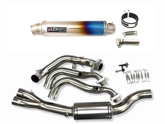 トライアンフ Daytona660 デイトナ660 2024-2025 LCIPARTS ラウンドチタンフルエキゾーストマフラー