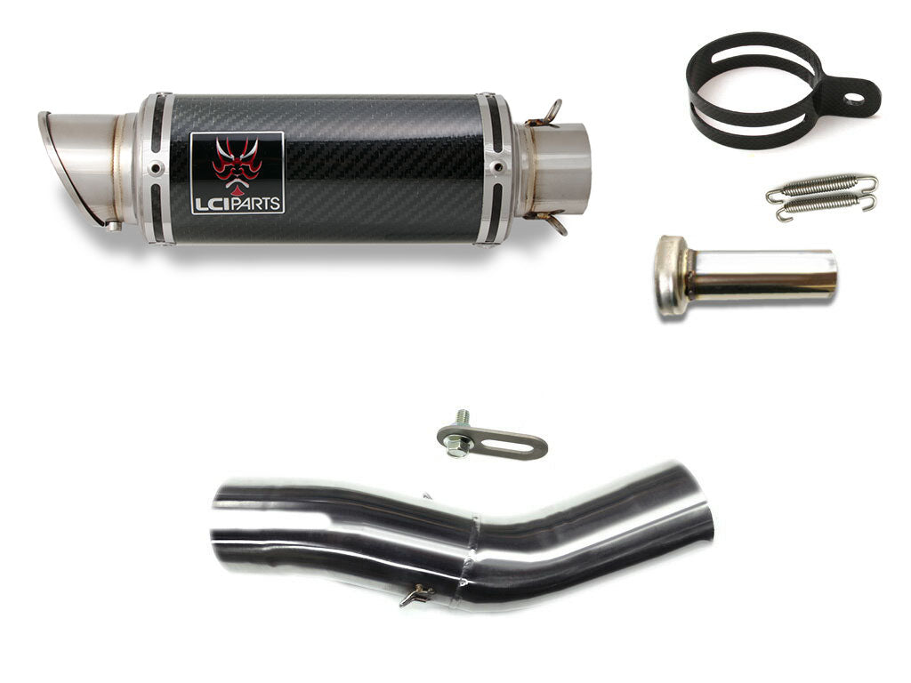 DUCATI モンスター821 MONSTER821 LCIPARTS ショートカーボンスリップオンマフラー