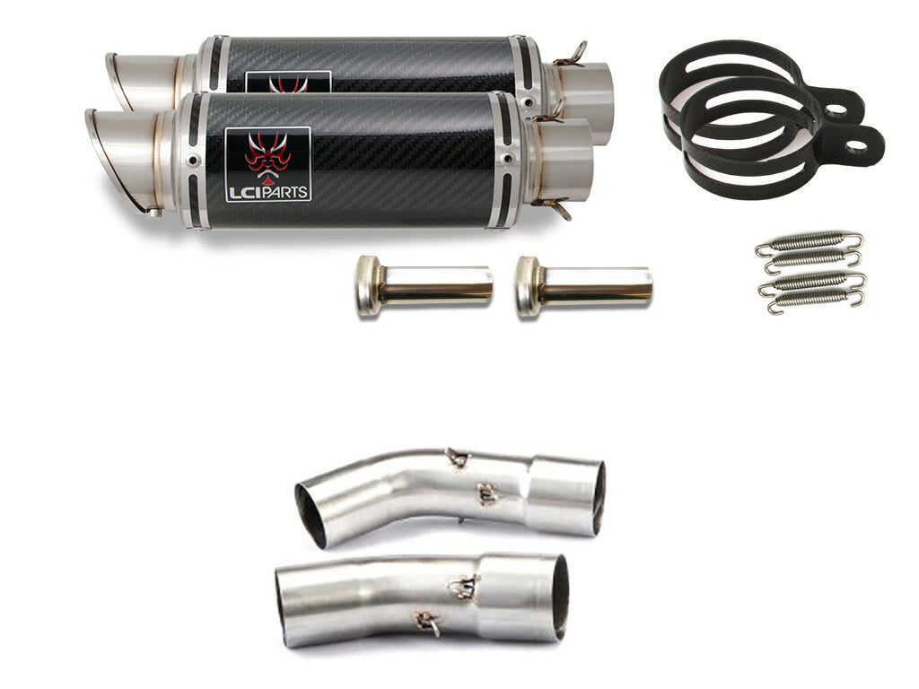 DUCATI 848 1098 1198 LCIPARTS ショートカーボンスリップオンマフラー