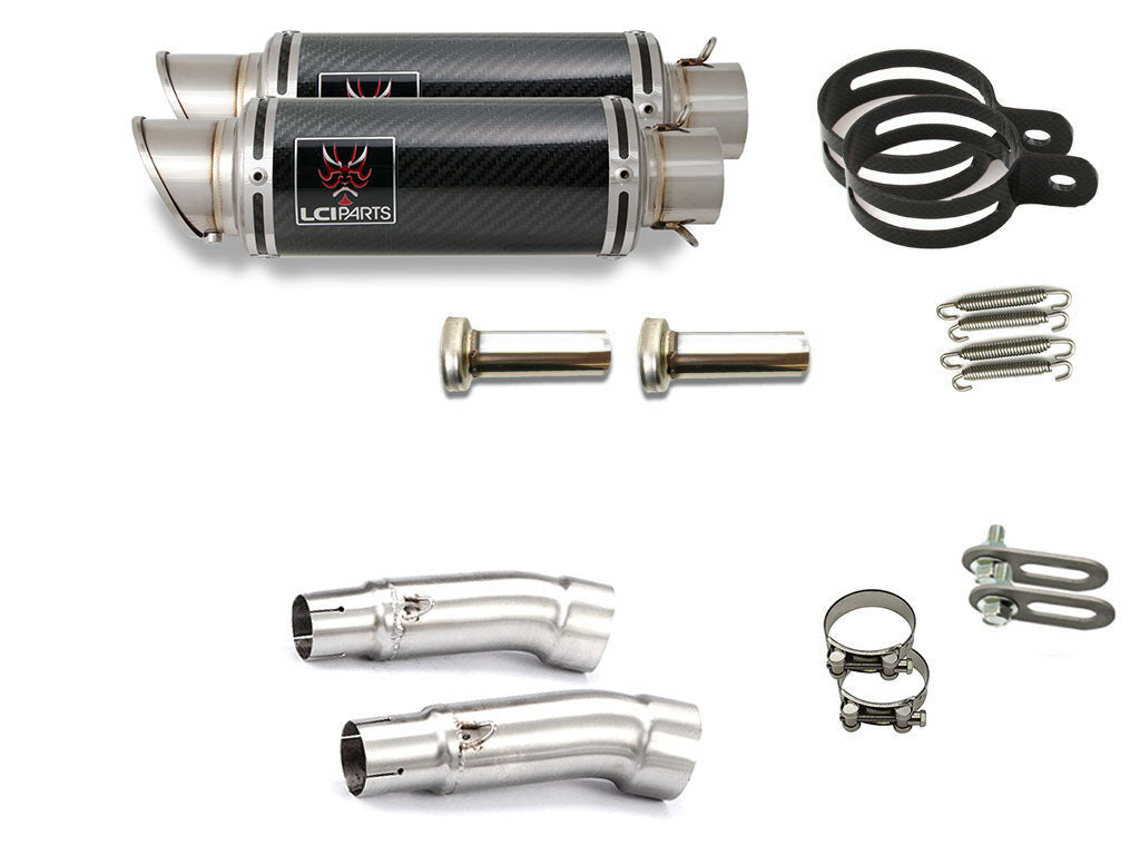ホンダ ホーネット900 CB900 HORNET 2001- SC48 LCIPARTS ショートカーボンスリップオンマフラー