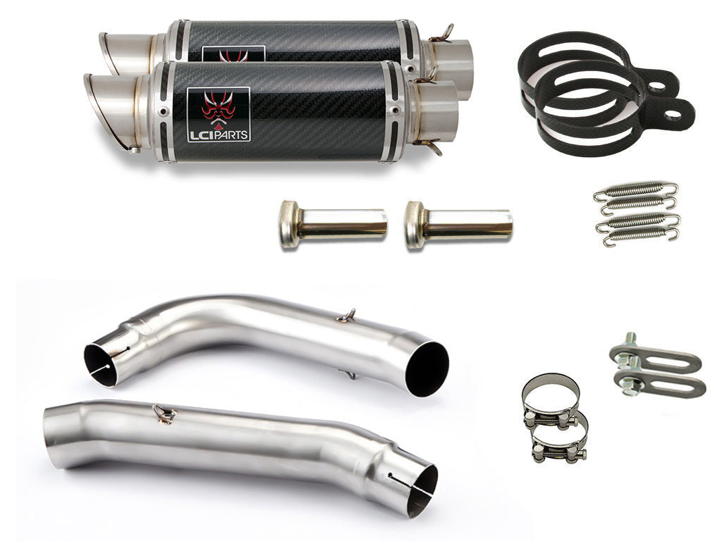 ホンダ VTR1000SP1 RVT1000R RC51 SP1 LCIPARTS ショートカーボンスリップオンマフラー