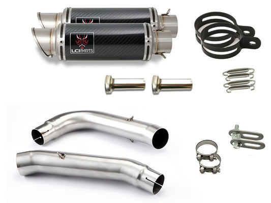 ホンダ VTR1000SP1 RVT1000R RC51 SP1  LCIPARTS ショートカーボンスリップオンマフラー