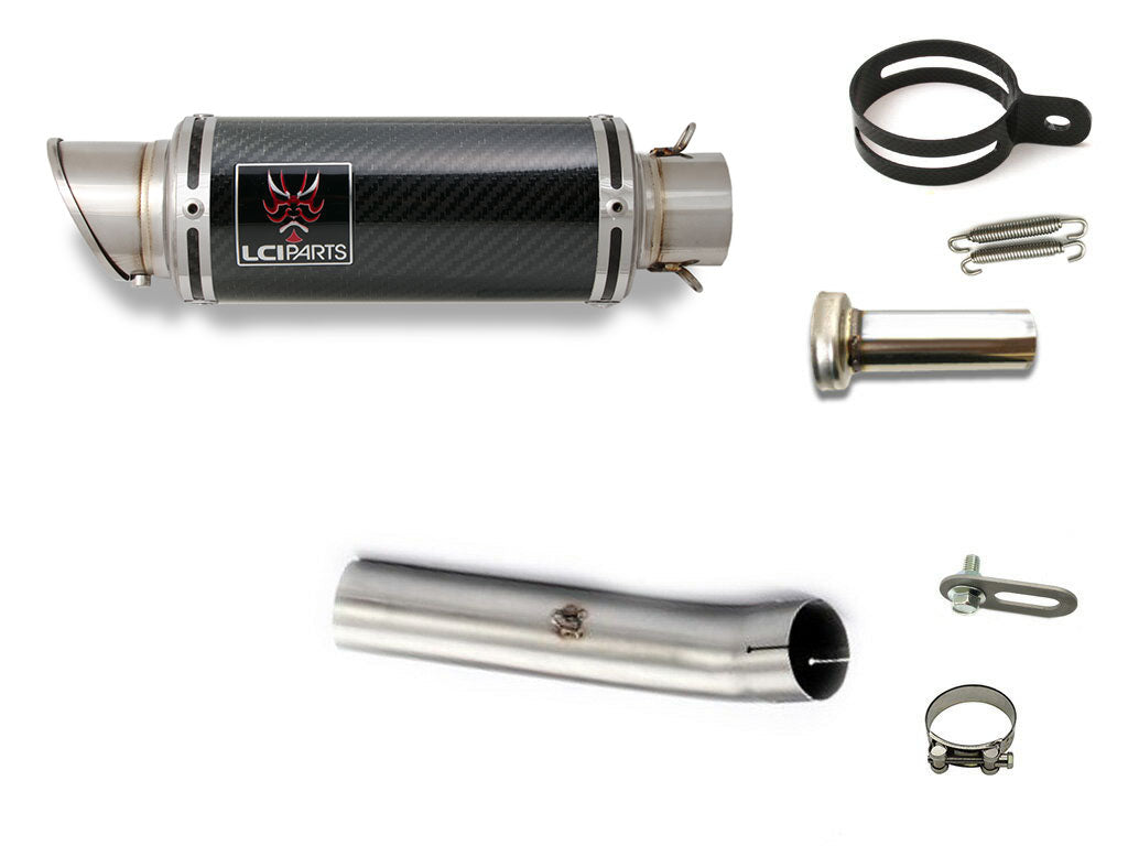 カワサキ ZX10R ZX-10R 2004-2005 LCIPARTS ショートカーボンスリップオンマフラー