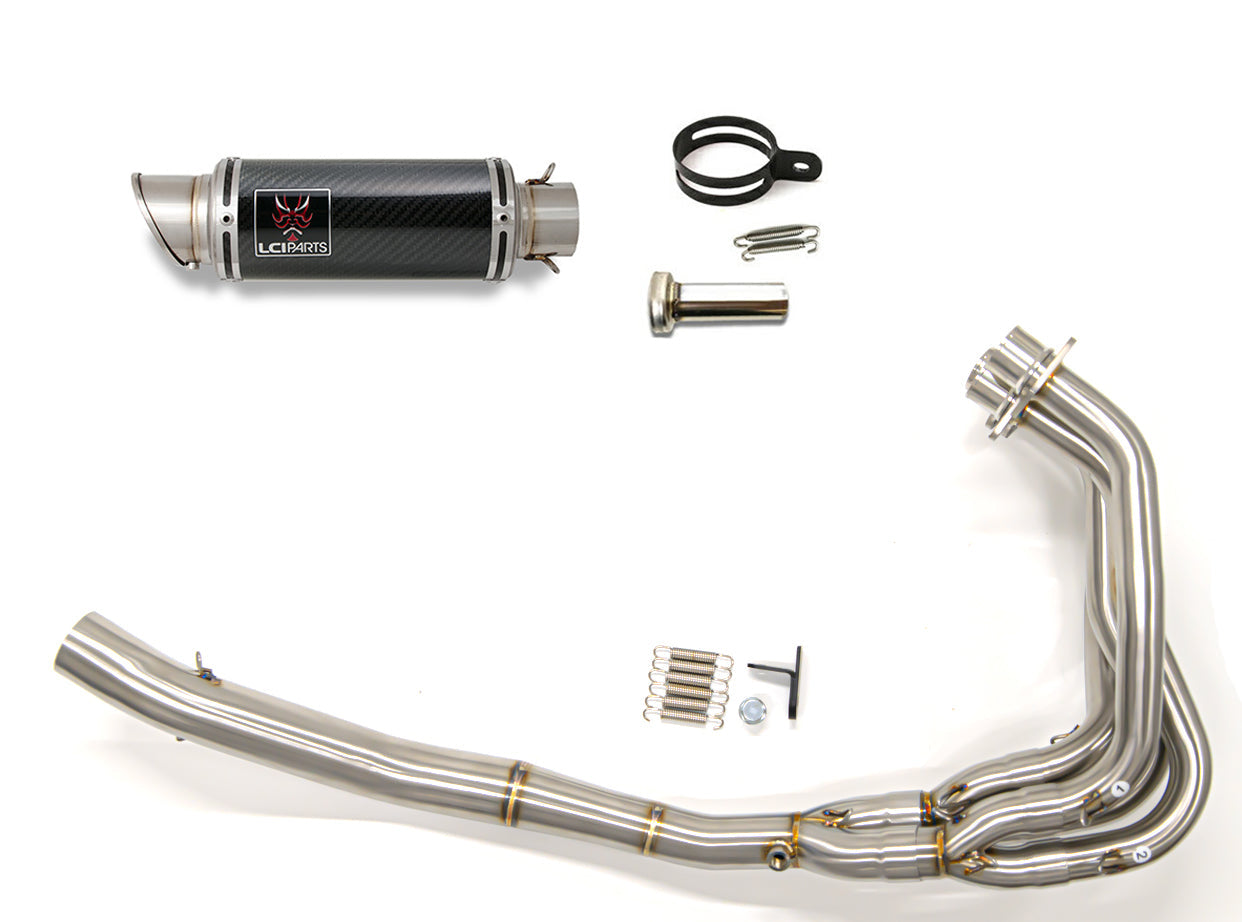 カワサキ ニンジャ ZX-4R SE / ZX-4RR 2024-2025 LCIPARTS ショートカーボンフルエキゾーストマフラー