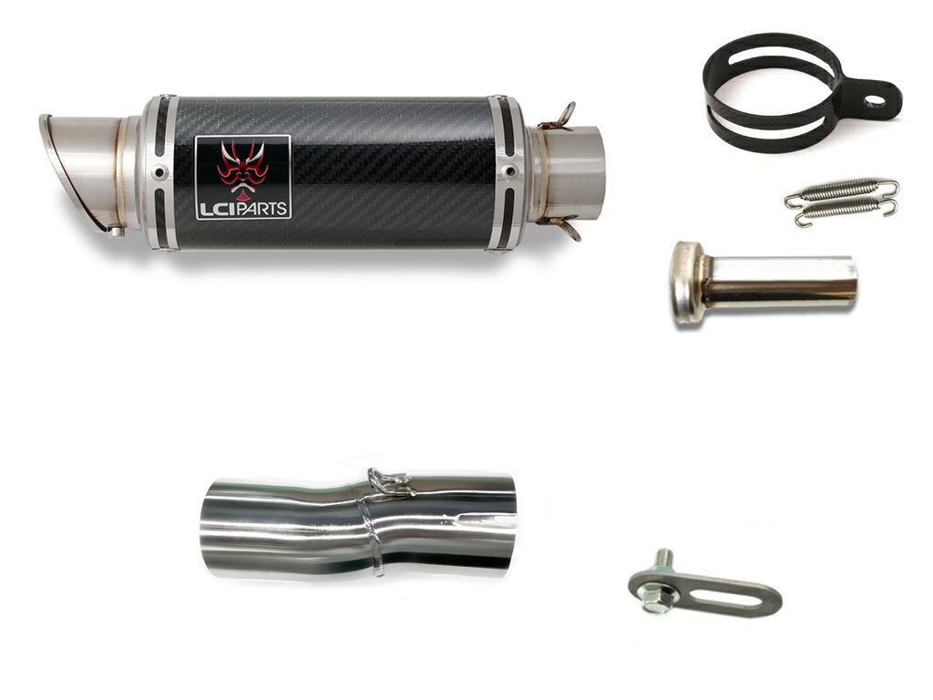 スズキ Vストローム800 V-STROM800 2023-2025 LCIPARTS ショートカーボンスリップオンマフラー