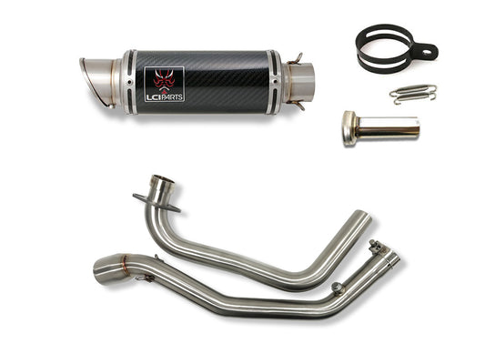 スズキ ジクサー250 GIXXER250 / ジクサーSF250 GIXXER SF250 2019-2025 LCIPARTS ショートカーボンフルエキゾーストマフラー
