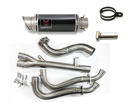 スズキ GSX-8S 2023-2025 GSX-8R 2024-2025 LCIPARTS ショートカーボンフルエキゾーストマフラー
