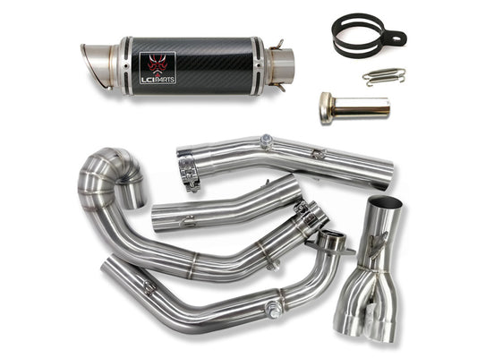 スズキ SV650 2003-2015 LCIPARTS ショートカーボンフルエキゾーストマフラー