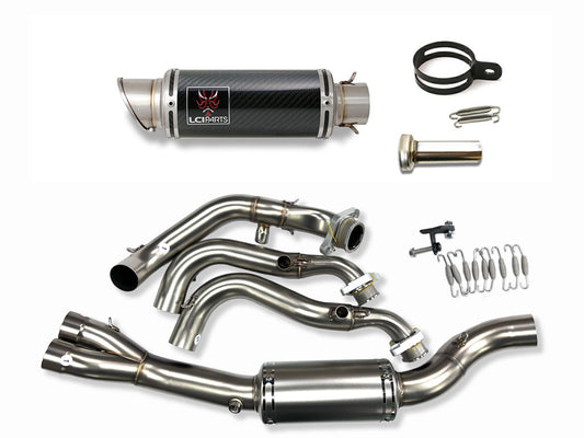 トライアンフ TRIDENT660 トライデント660 2021-2025 LCIPARTS ショートカーボンフルエキゾーストマフラー