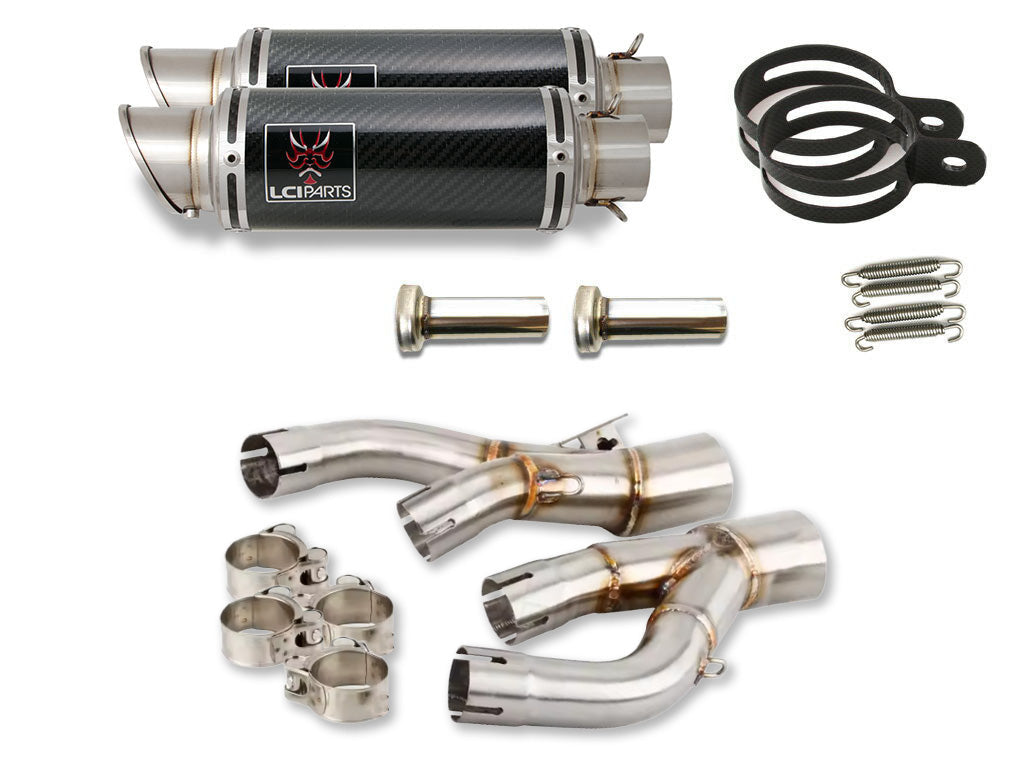 ヤマハ V-MAX1200 1985-2007 LCIPARTS ショートカーボンスリップオンマフラー