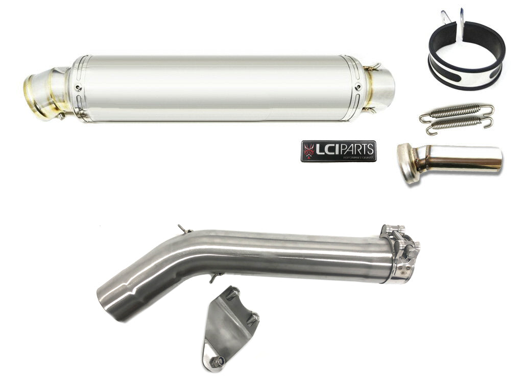 BMW F850GS 2019-2024 LCIPARTS ラウンドステンレススリップオンマフラー