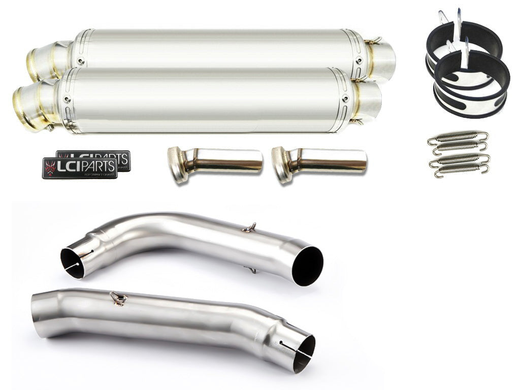 ホンダ VTR1000F ファイアーストーム SC36 1997-2003 LCIPARTS ラウンドステンレススリップオンマフラー