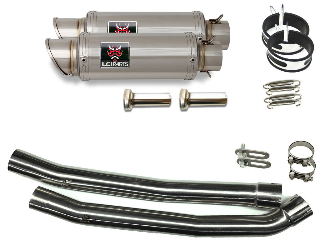 カワサキ ZX-14 ZZR1400 ZX14 2008-2011 LCIPARTS ショートステンレススリップオンマフラー