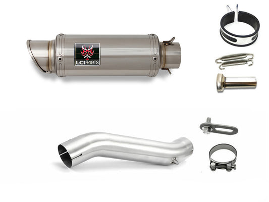 スズキ Vストローム250 V-STROM250 2017-2024 LCIPARTS ショートステンレススリップオンマフラー