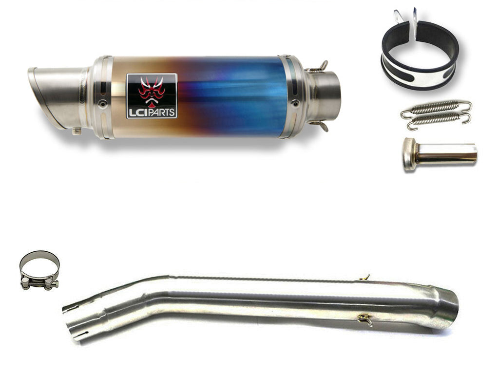 カワサキ ZX6R ZX-6R 2003-2004 LCIPARTS ショートチタンスリップオンマフラー