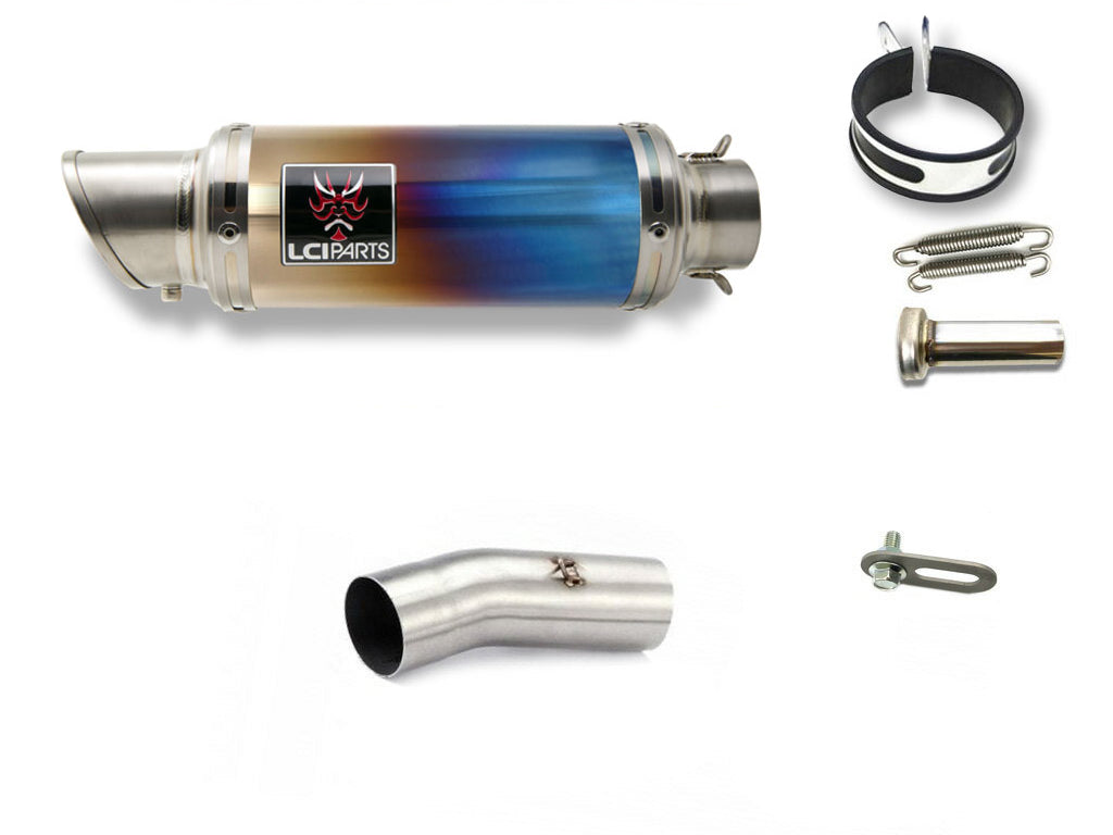 カワサキ ZX6R ZX-6R 2009-2012 LCIPARTS ショートチタンスリップオンマフラー