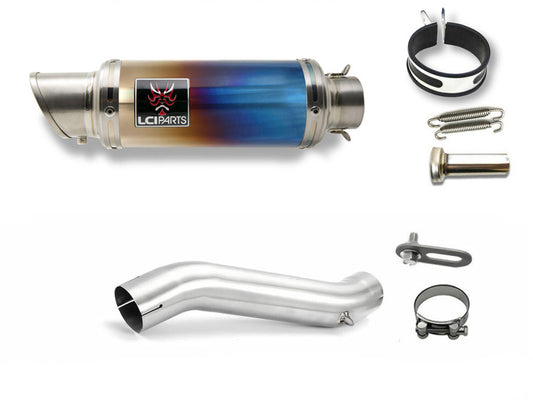 スズキ Vストローム250 V-STROM250 2017-2024 LCIPARTS ショートチタンスリップオンマフラー