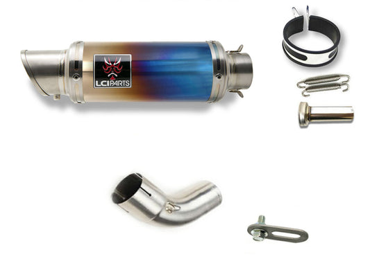 スズキ Vストローム1000 1050 V-STROM1000 1050 ABS 2014-2025 VU51A LCIPARTS ショートチタンスリップオンマフラー