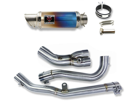 スズキ Vストローム650 | V-Strom 650 2017-2015 LCIPARTS ショートチタンフルエキゾーストマフラー