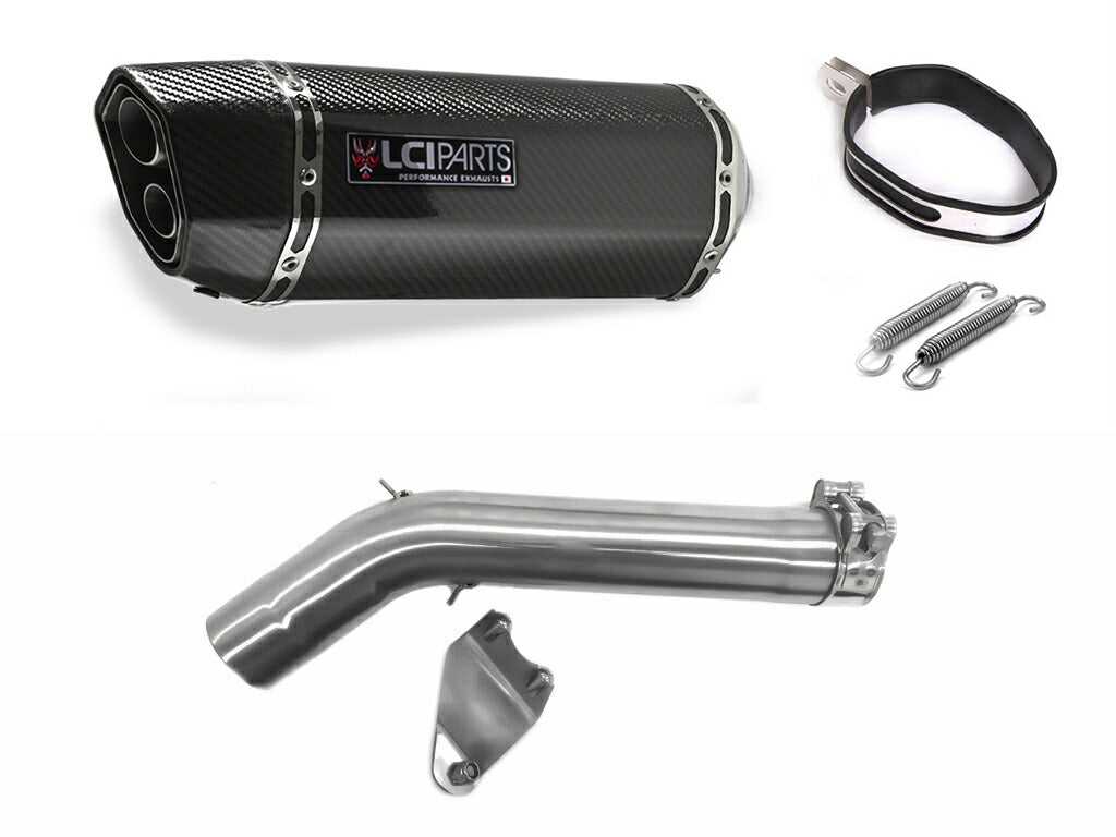 BMW F800GS 2024- LCIPARTS ツインエンド カーボン スリップオンマフラー