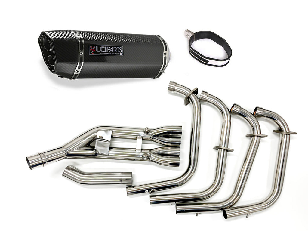 LCIPARTS ツインエンド カーボン フルエキゾーストマフラー ホンダ CB400SF CB400SB NC42 2018-2022
