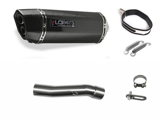 ホンダ VT250F 1986-1987 VTZ250  1987-1989 (MC15) LCIPARTS ツインエンド カーボン スリップオンマフラー