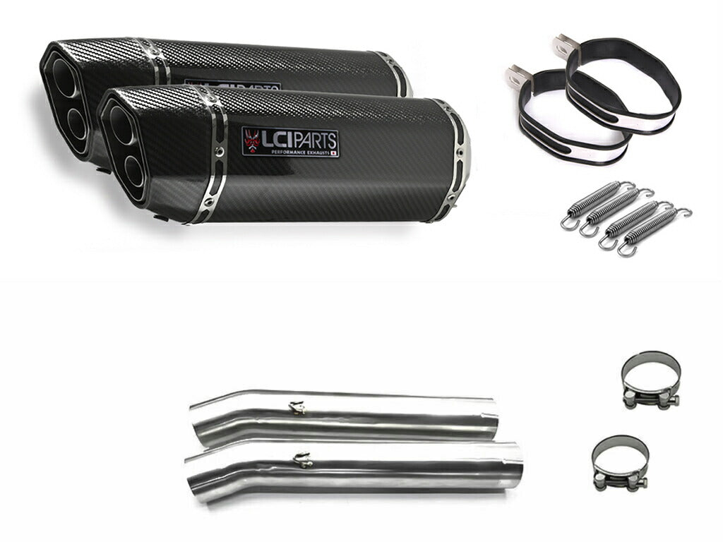 カワサキ ZZR1200 2002-2005 LCIPARTS ツインエンド カーボン スリップオンマフラー