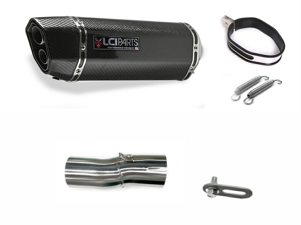スズキ Vストローム800 V-STROM800 2023-2025 LCIPARTS ツインエンド カーボン スリップオンマフラー