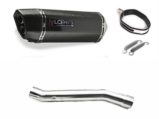 スズキ バンディット1200 600 BANDIT1200 600 LCIPARTS ツインエンド カーボン スリップオンマフラー