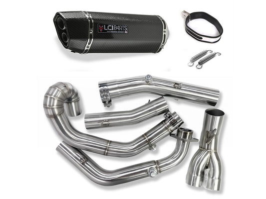 スズキ SV650 2003-2015 LCIPARTS ツインエンド カーボン フルエキゾーストマフラー