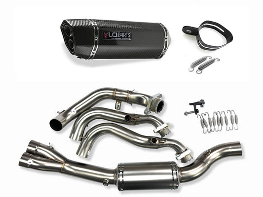トライアンフ TRIDENT660 トライデント660 2021-2025 LCIPARTS ツインエンド カーボン フルエキゾーストマフラー