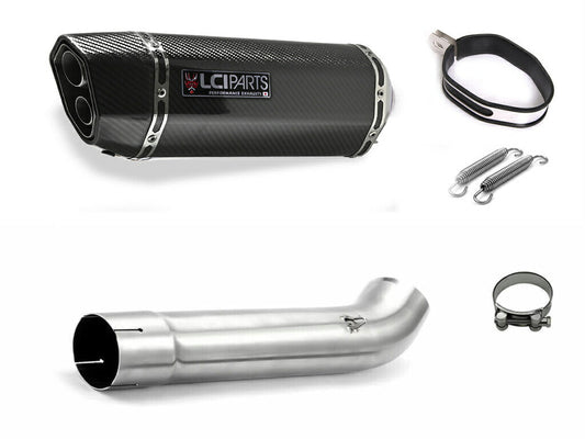 ヤマハ XJR1300 2006-2016 LCIPARTS ツインエンド カーボン スリップオンマフラー