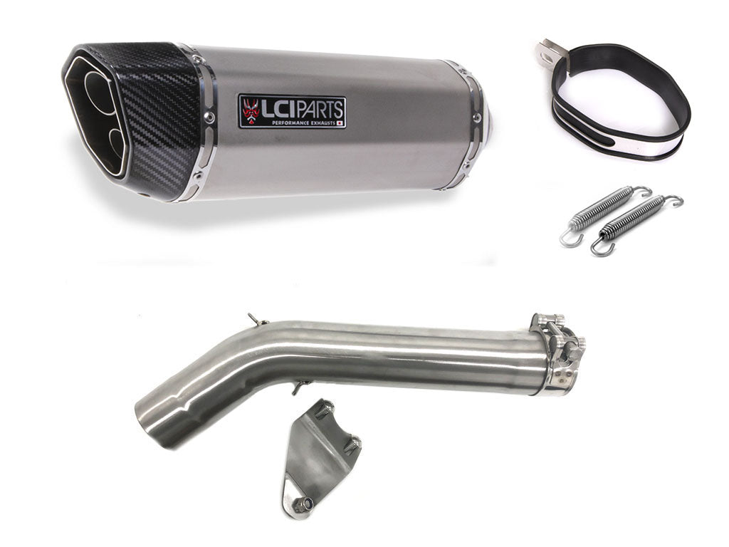 BMW F800GS 2024- LCIPARTS ツインエンド ステンレス スリップオンマフラー
