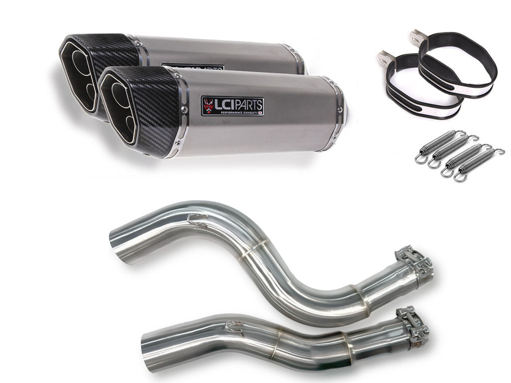 KTM 990 ADVENTURE 2006-2013 LCIPARTS ツインエンド ステンレス スリップオンマフラー