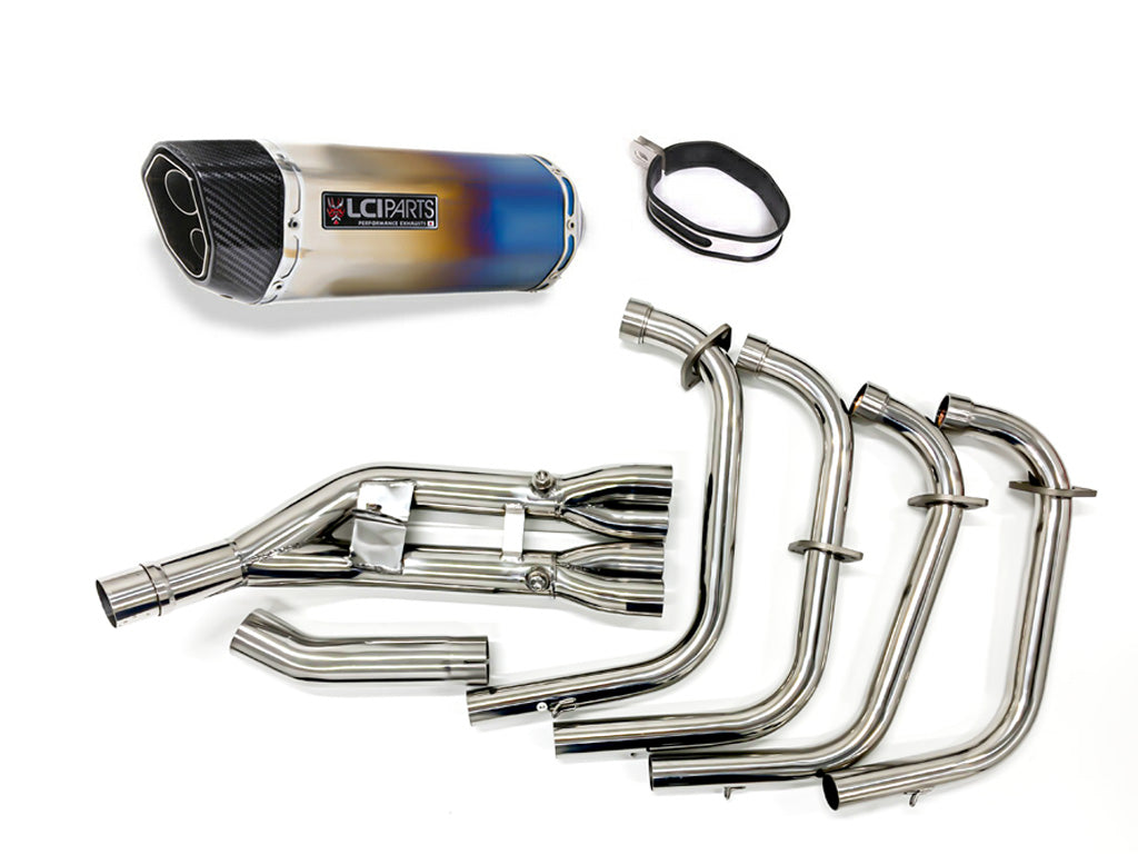 LCIPARTS ツインエンド チタン フルエキゾーストマフラー ホンダ CB400SF CB400SB NC42 2018-2022